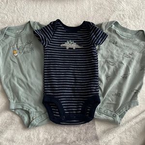dino set of onesies